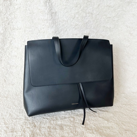 Mansur Gavriel Black Vegetable Tanned Large Lady Bag - Picture 2 of 10